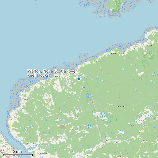 Map of Walton, Nova Scotia (over keel blocks) Tide Prediction Station