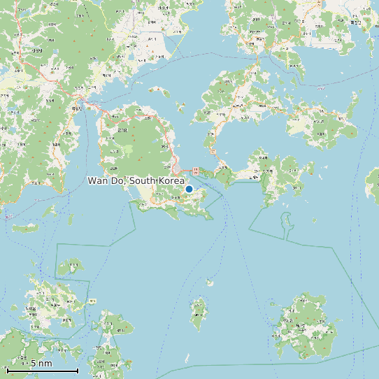 Map of Wan Do, South Korea Tide Prediction Station