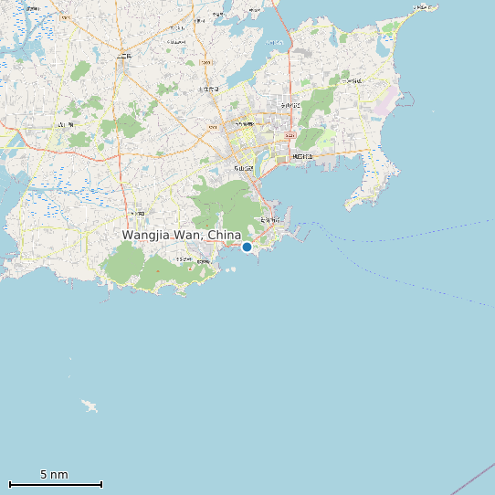 Map of Wangjia Wan, China Tide Prediction Station