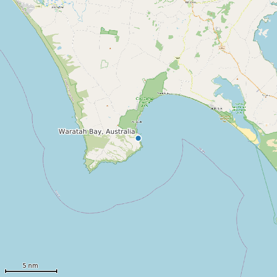Map of Waratah Bay, Australia Tide Prediction Station