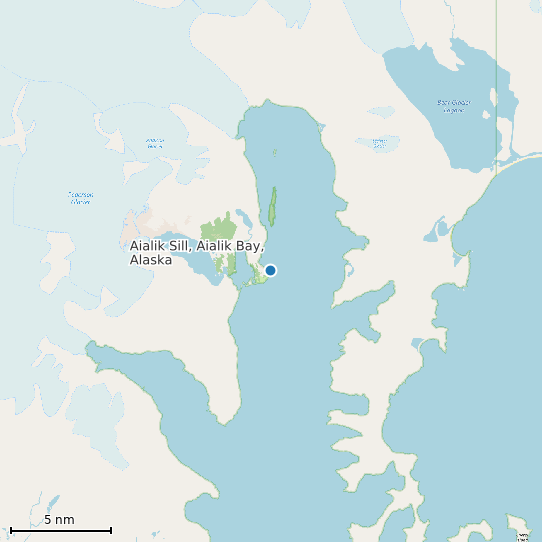 Map of Aialik Sill, Aialik Bay, Alaska Tide Prediction Station