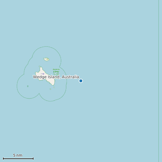 Map of Wedge Island, Australia Tide Prediction Station