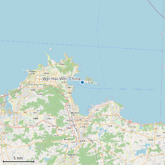 Map of Wei-Hai-Wei, China Tide Prediction Station