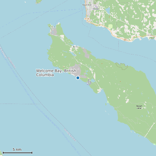 Map of Welcome Bay, British Columbia Tide Prediction Station