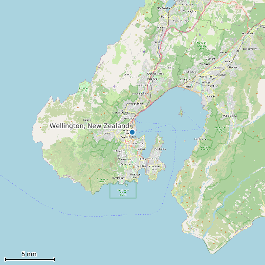 Map of Wellington, New Zealand Tide Prediction Station