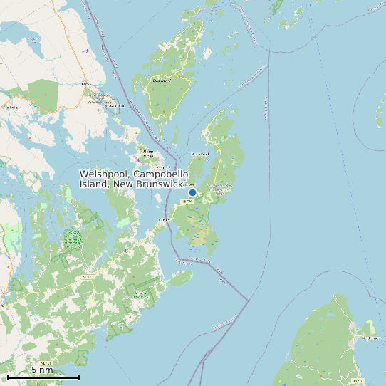 Map of Welshpool, Campobello Island, New Brunswick Tide Prediction Station