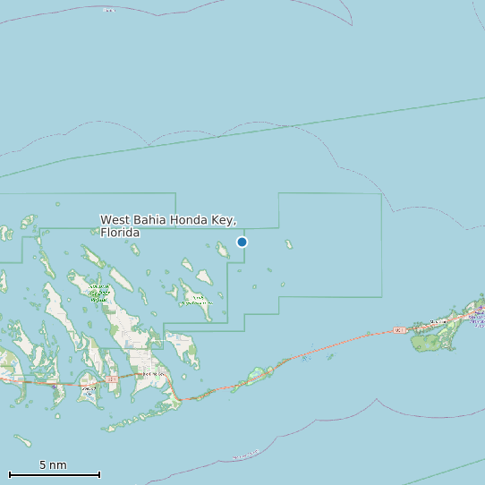 Map of West Bahia Honda Key, Florida Tide Prediction Station