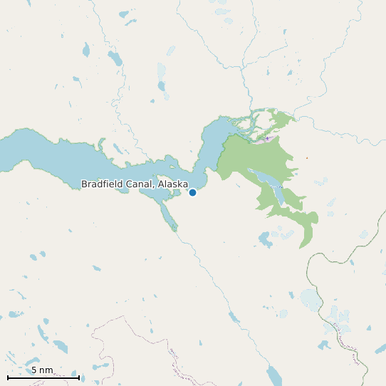Map of Bradfield Canal, Alaska Tide Prediction Station