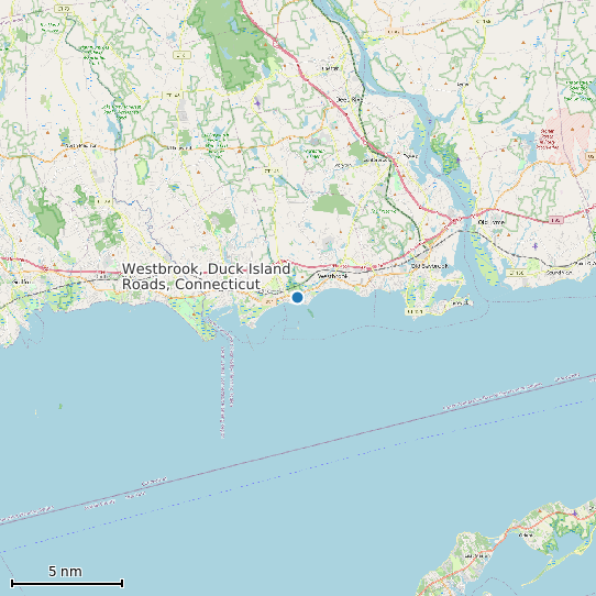 Map of Westbrook, Duck Island Roads, Connecticut Tide Prediction Station