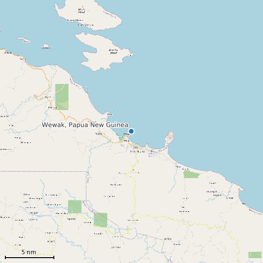 Map of Wewak, Papua New Guinea Tide Prediction Station