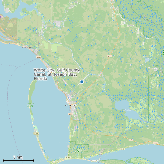 Map of White City, Gulf County Canal, St. Joseph Bay, Florida Tide Prediction Station