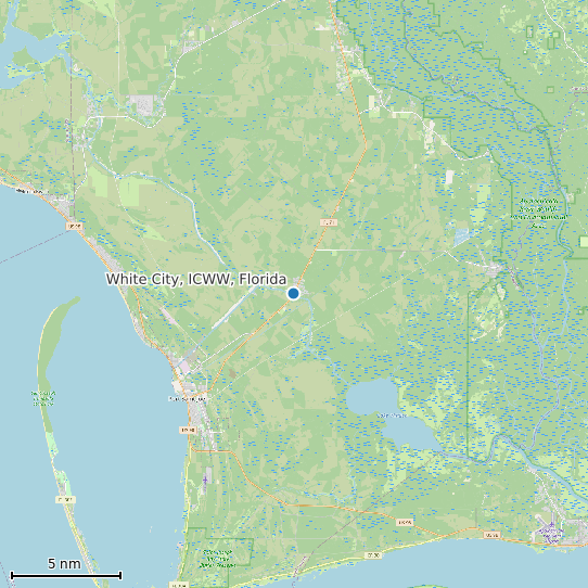 Map of White City, ICWW, Florida Tide Prediction Station