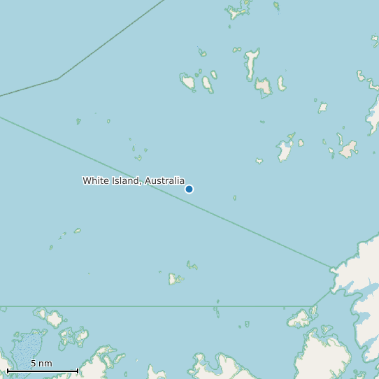 Map of White Island, Australia Tide Prediction Station