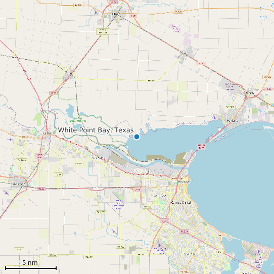 Map of White Point Bay, Texas Tide Prediction Station