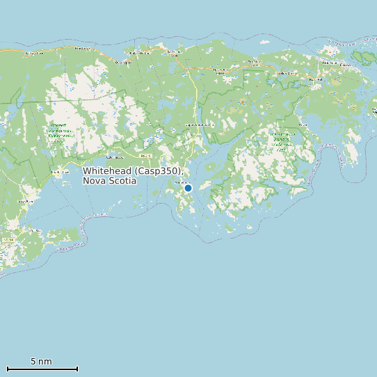 Map of Whitehead (Casp350), Nova Scotia Tide Prediction Station
