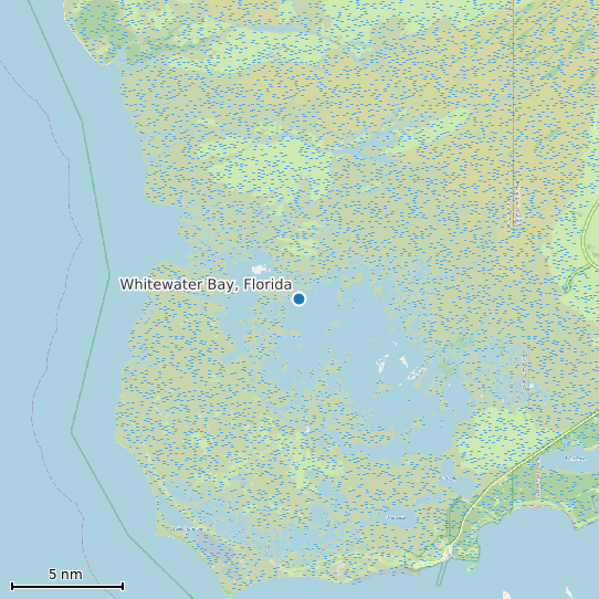 Map of Whitewater Bay, Florida Tide Prediction Station
