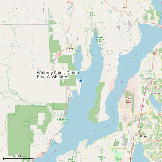 Map of Whitney Point, Dabob Bay, Washington Tide Prediction Station