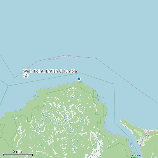 Map of Wiah Point, British Columbia (2) Tide Prediction Station