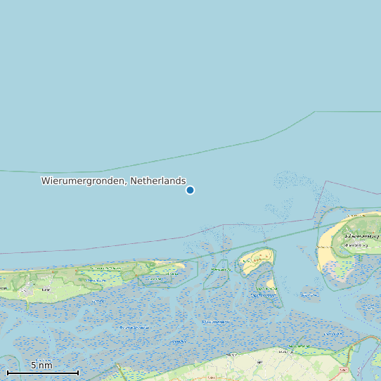 Map of Wierumergronden, Netherlands Tide Prediction Station