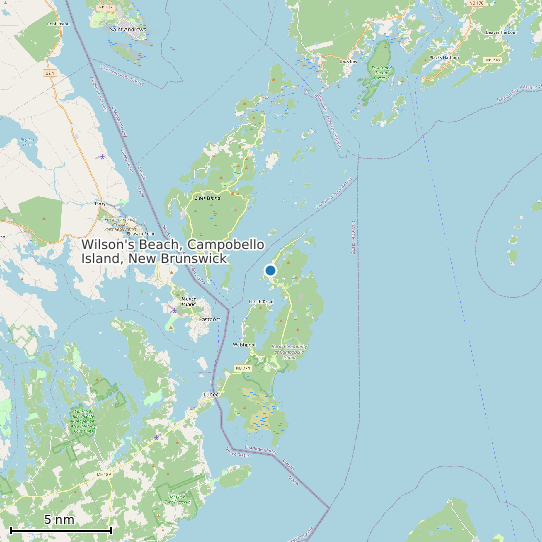 Map of Wilson's Beach, Campobello Island, New Brunswick Tide Prediction Station