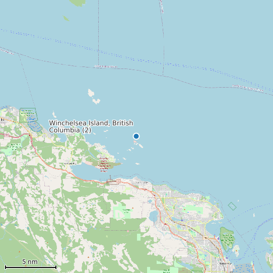 Map of Winchelsea Island, British Columbia (2) Tide Prediction Station