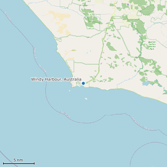 Map of Windy Harbour, Australia Tide Prediction Station