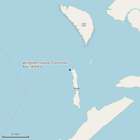Map of Wingham Island, Controller Bay, Alaska Tide Prediction Station