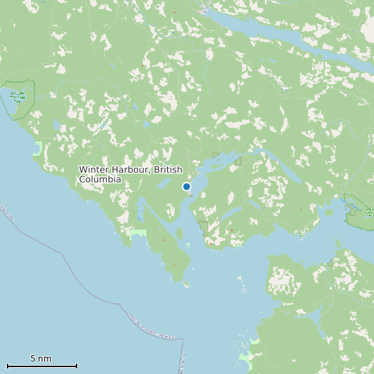 Map of Winter Harbour, British Columbia Tide Prediction Station