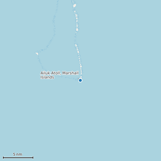Map of Ailuk Atoll, Marshall Islands Tide Prediction Station