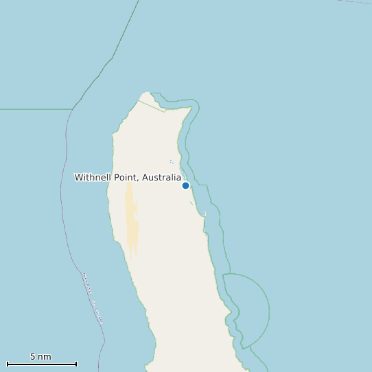 Map of Withnell Point, Australia Tide Prediction Station