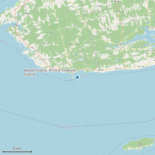 Map of Wood Island, Prince Edward Island Tide Prediction Station