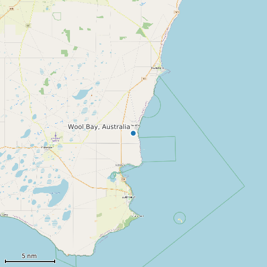 Map of Wool Bay, Australia Tide Prediction Station