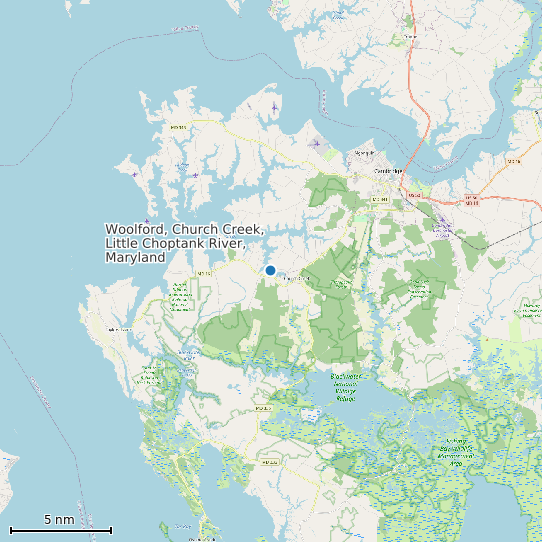 Map of Woolford, Church Creek, Little Choptank River, Maryland Tide Prediction Station
