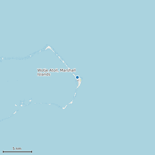 Map of Wotje Atoll, Marshall Islands Tide Prediction Station