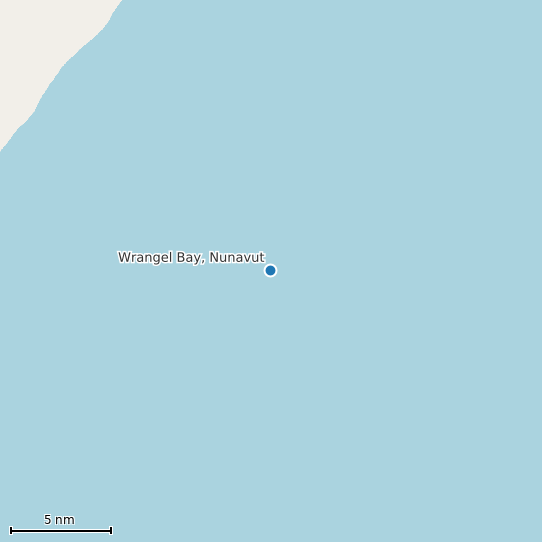 Map of Wrangel Bay, Nunavut Tide Prediction Station