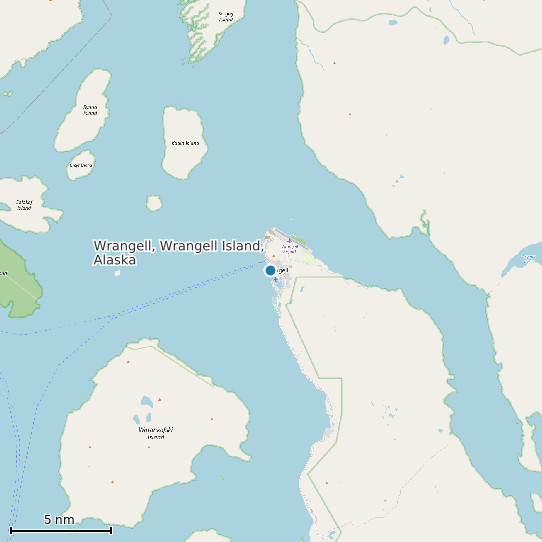 Map of Wrangell, Wrangell Island, Alaska Tide Prediction Station
