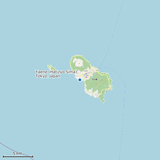 Map of Yaene (Hatizyo Sima), Tokyo, Japan Tide Prediction Station