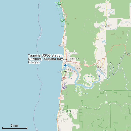 Map of Yaquina USCG station, Newport, Yaquina Bay, Oregon Tide Prediction Station
