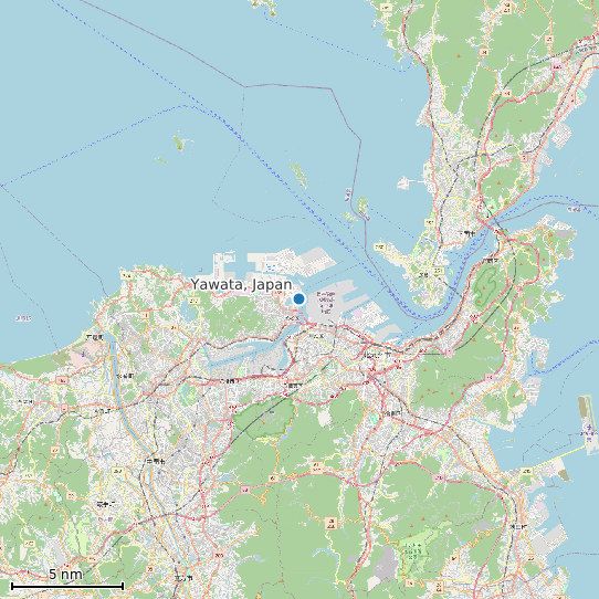 Map of Yawata, Japan Tide Prediction Station