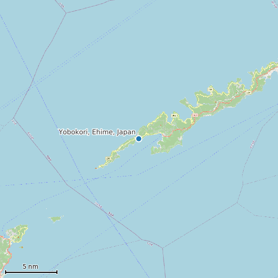Map of Yobokori, Ehime, Japan Tide Prediction Station
