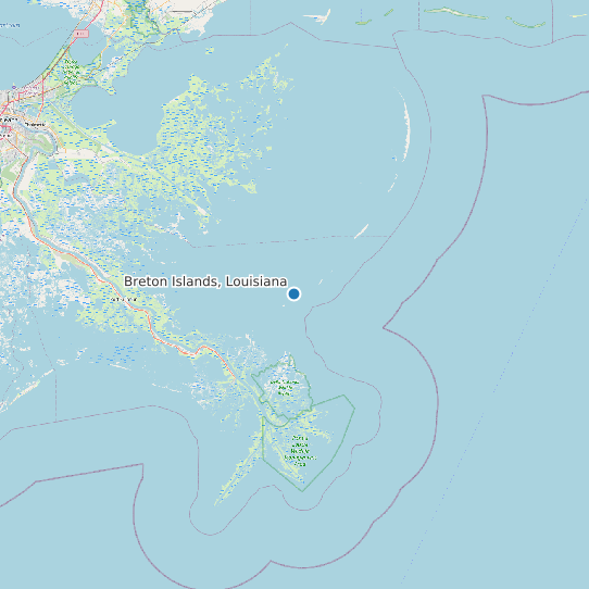 Breton Islands, Louisiana map