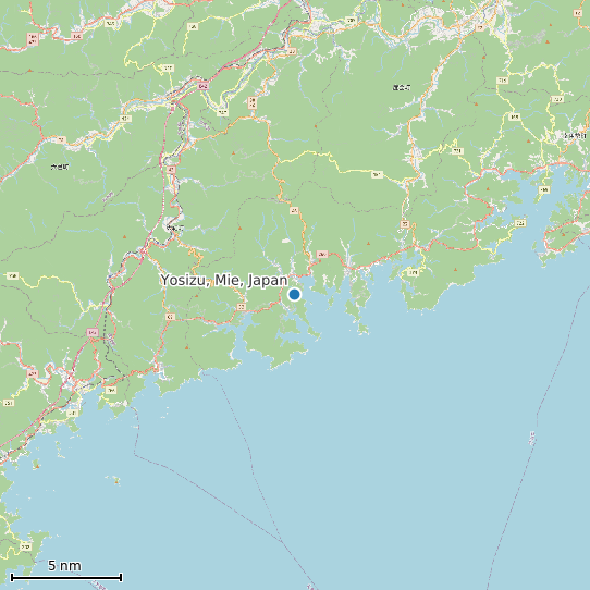 Map of Yosizu, Mie, Japan Tide Prediction Station