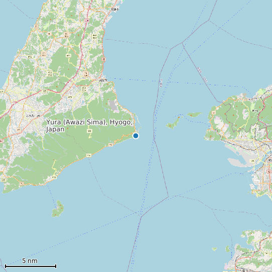 Map of Yura (Awazi Sima), Hyogo, Japan Tide Prediction Station