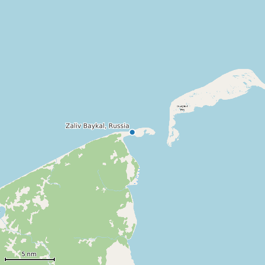 Map of Zaliv Baykal, Russia Tide Prediction Station