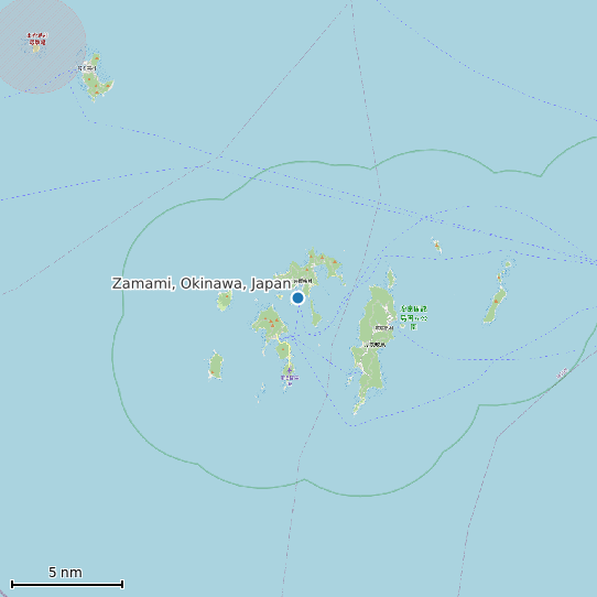 Map of Zamami, Okinawa, Japan Tide Prediction Station