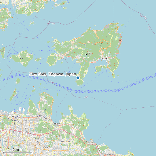 Map of Zizo Saki, Kagawa, Japan Tide Prediction Station