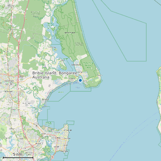 Map of Bribie Island, Bongaree, Australia Tide Prediction Station
