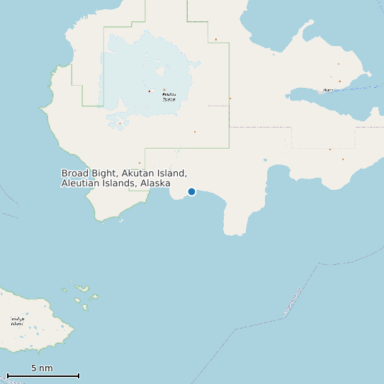 Map of Broad Bight, Akutan Island, Aleutian Islands, Alaska Tide Prediction Station