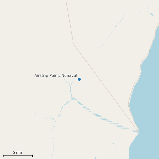 Map of Airstrip Point, Nunavut Tide Prediction Station