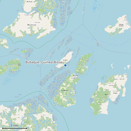 Map of Bubaque, Guinea-Bissau Tide Prediction Station
